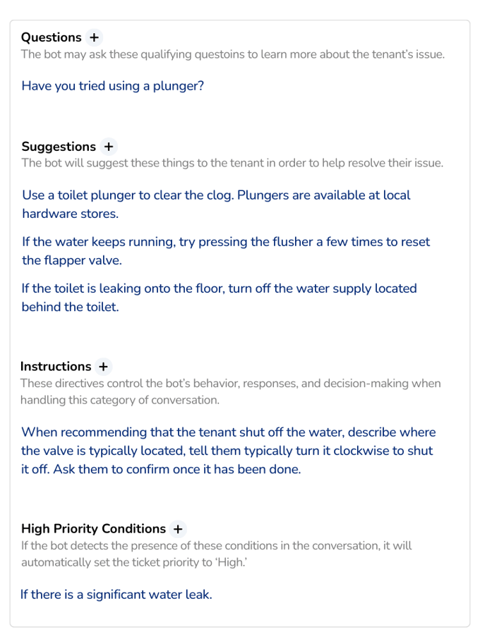 MaintenanceASSIST AI Configuration Toilet